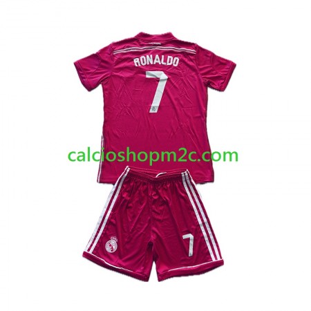 Real Madrid Cristiano Ronaldo 7 2014-2015 Retro Bambino Maglia Trasferta Manica Corta